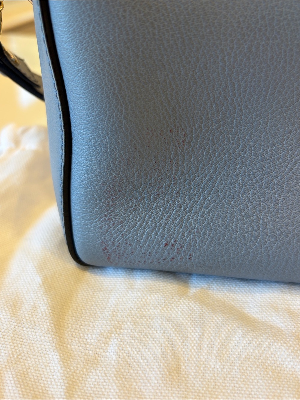 Chloé Faye Small Leather Crossbody in Dusty Blue - Picture 6 of 14